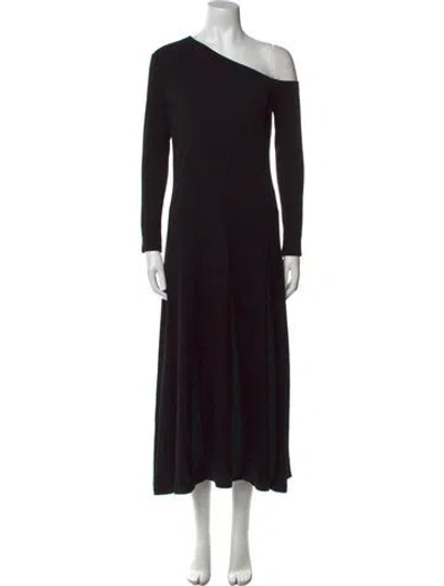 Pre-owned Rosetta Getty One-shoulder Midi Length Dress W/ Tags In Black