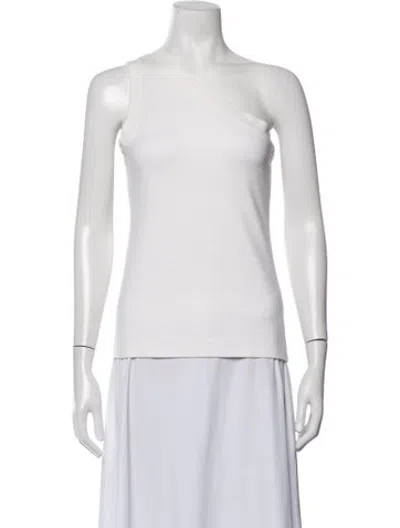 Pre-owned Rosetta Getty One-shoulder Sleeveless Top In Neutrals