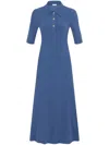 Rosetta Getty Organic Cotton Polo Dress In Blue
