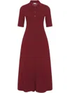Rosetta Getty Organic Cotton Polo Dress In Red