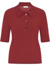 Rosetta Getty Organic Cotton Polo Shirt In Red