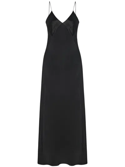Rosetta Getty Panelled Bias Slip Dress In Black