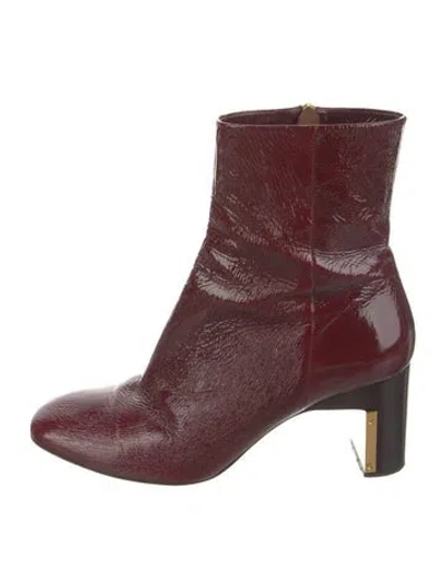 Pre-owned Rosetta Getty Patent Leather Boots In Red