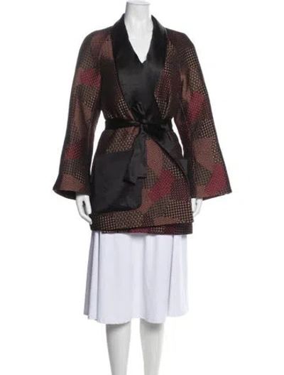 Pre-owned Rosetta Getty Patterned Jacket In Black