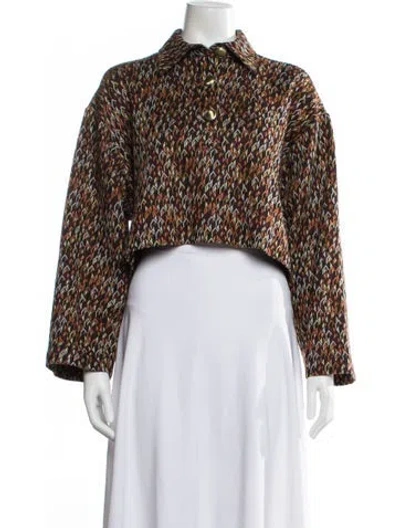 Pre-owned Rosetta Getty Patterned Jacket In Brown