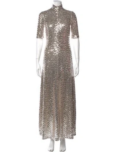 Pre-owned Rosetta Getty Patterned Long Dress W/ Tags In Neutrals