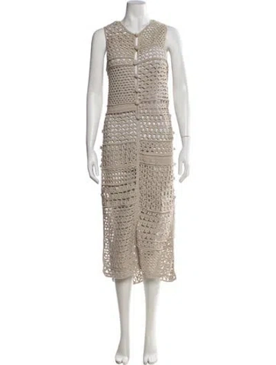 Pre-owned Rosetta Getty Patterned Long Dress W/ Tags In Neutrals