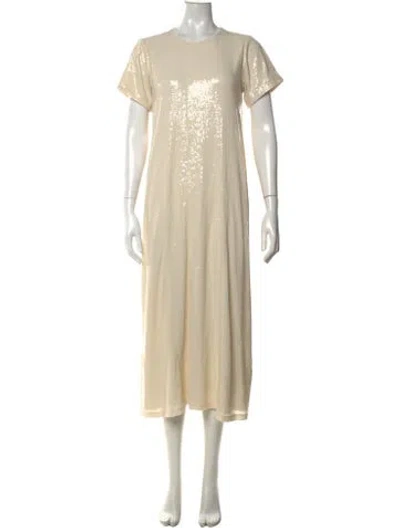 Pre-owned Rosetta Getty Patterned Midi Length Dress In Neutrals
