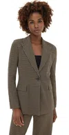 Rosetta Getty Houndstooth Peak Lapel Blazer In Multi