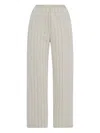 Rosetta Getty Pinstripe Pull-on Trousers In White