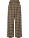 Rosetta Getty Plaid-pattern Wide-leg Trousers In Neutrals