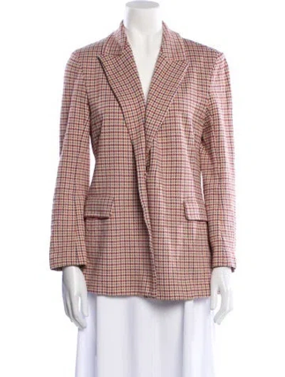 Pre-owned Rosetta Getty Plaid Print Blazer In Multi