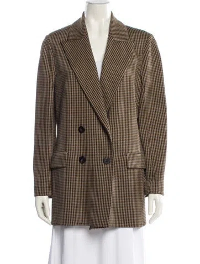 Pre-owned Rosetta Getty Plaid Print Blazer In Neutral