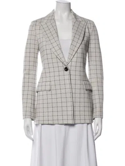 Pre-owned Rosetta Getty Plaid Print Blazer In Neutrals