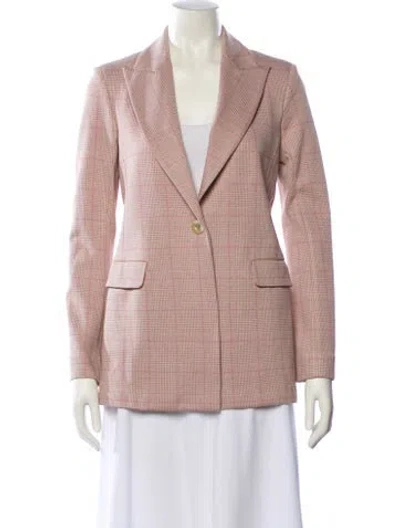 Pre-owned Rosetta Getty Plaid Print Blazer In Pink