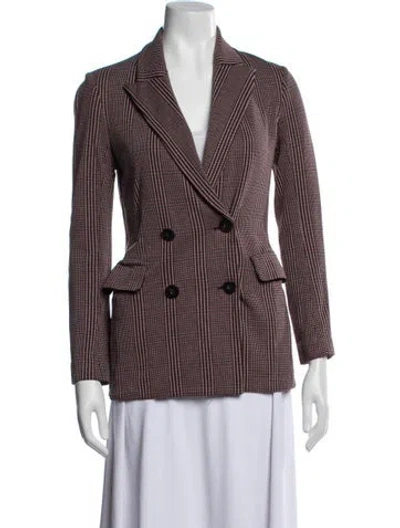 Pre-owned Rosetta Getty Plaid Print Blazer In Red