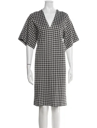 Pre-owned Rosetta Getty Plaid Print Knee-length Dress In Red