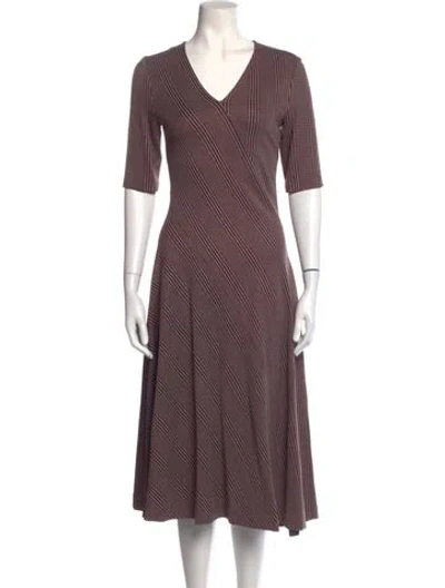 Pre-owned Rosetta Getty Plaid Print Midi Length Dress In Black