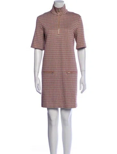 Pre-owned Rosetta Getty Plaid Print Mini Dress In Multi