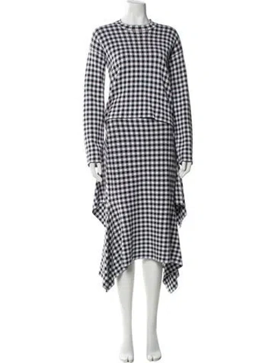 Pre-owned Rosetta Getty Plaid Print Skirt Set In Multi