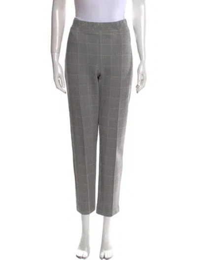 Pre-owned Rosetta Getty Plaid Print Straight Leg Pants In Gray