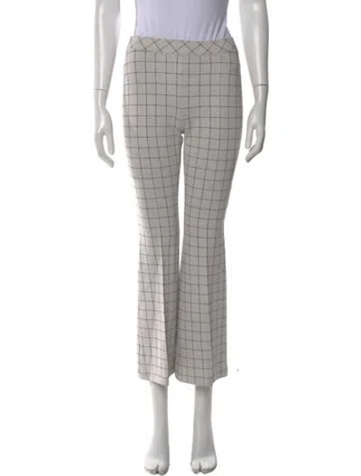 Pre-owned Rosetta Getty Plaid Print Wide Leg Pants In Gray