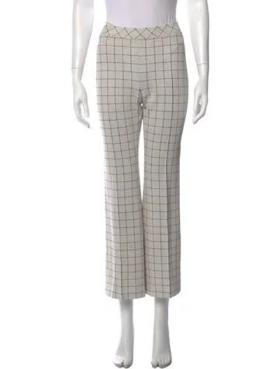 Pre-owned Rosetta Getty Plaid Print Wide Leg Pants In Grey