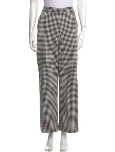 Pre-owned Rosetta Getty Plaid Print Wide Leg Pants In Multi