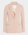 Rosetta Getty Plaid Single-breasted Jacket In Caramelred