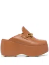 Rosetta Getty Platform Clog Loafers In Brown