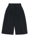 Rosetta Getty Pleat-front Shorts In Black