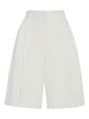 Rosetta Getty Pleat-front Shorts In White