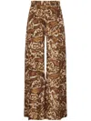 Rosetta Getty Pleat Front Straight-leg Trousers In Brown