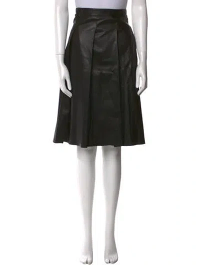 Pre-owned Rosetta Getty Pleated Accents Knee-length Skirt In Black