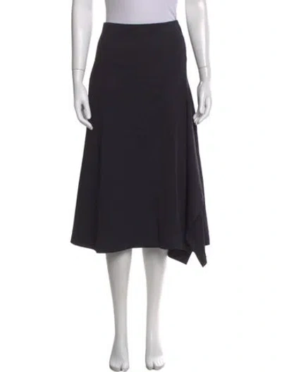 Pre-owned Rosetta Getty Pleated Accents Midi Length Skirt In Blue