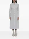 Rosetta Getty Pleated Shirtdress In White In White