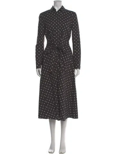 Pre-owned Rosetta Getty Polka Dot Print Long Dress In Gray