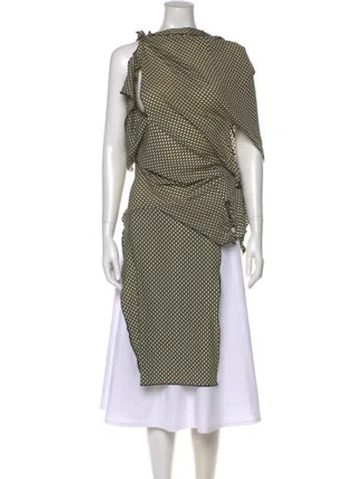 Pre-owned Rosetta Getty Polka Dot Print Mini Dress In Green