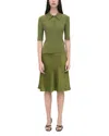 Rosetta Getty Bias Slip Skirt In Green