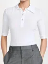 Rosetta Getty Fitted Polo T-shirt In White