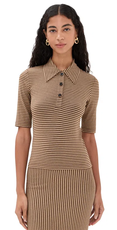 Rosetta Getty Polo T-shirt Tan/brown
