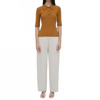 Rosetta Getty Polo T-shirt In Copper In Brown
