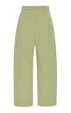 Rosetta Getty Poplin Tapered Pants In Green
