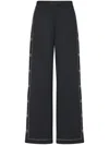 Rosetta Getty Press-stud Wide-leg Trousers In Black