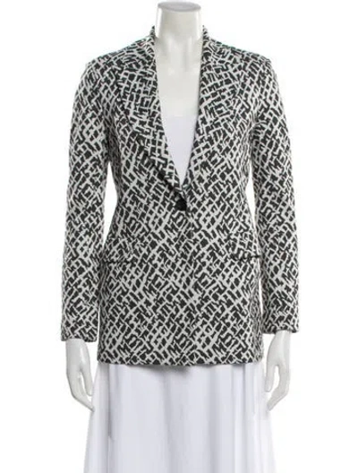 Pre-owned Rosetta Getty Printed Blazer In Blue