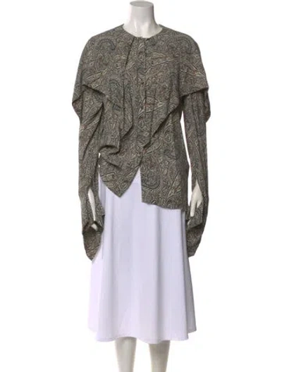 Pre-owned Rosetta Getty Printed Crew Neck Tunic In Neutral