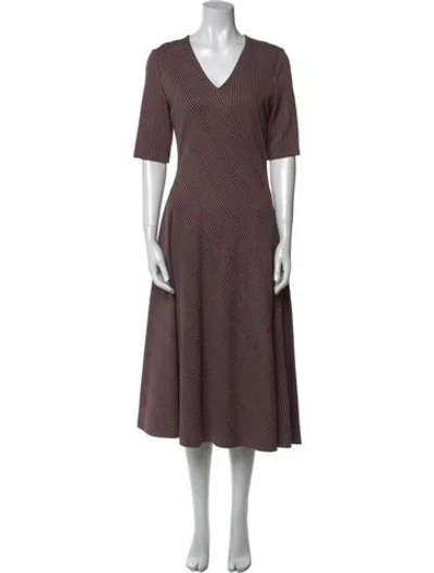 Pre-owned Rosetta Getty Printed Long Dress In Black