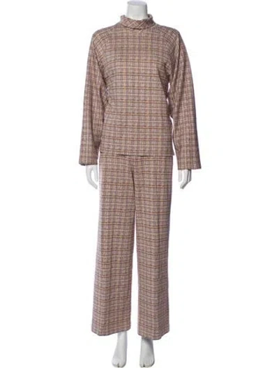 Pre-owned Rosetta Getty Printed Pant Set In Neutral