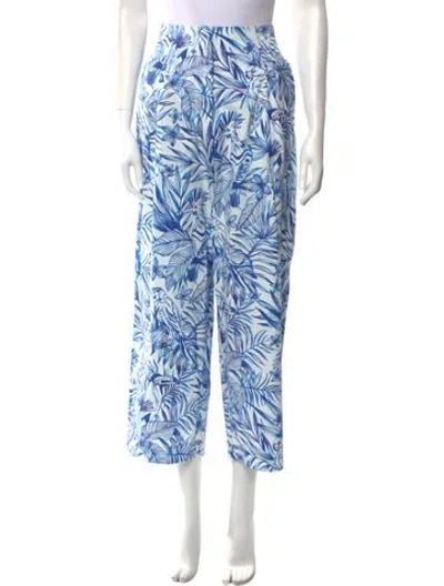 Pre-owned Rosetta Getty Printed Wide Leg Pants In Blue