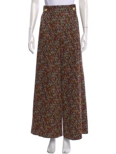 Pre-owned Rosetta Getty Printed Wide Leg Pants In Orange